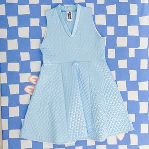 Shiny Somewhere Nowhere metallic blue dress